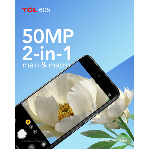 TCL 605 16.9 cm (6.67") Dual SIM Android 15 4G USB Type-C 4 GB 128 GB 5200 mAh Blue