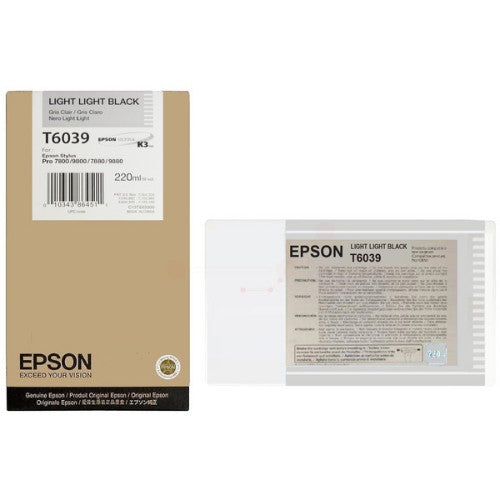 Epson C13T603900/T6039 Ink cartridge light light black 220ml for Epson Stylus Pro 7800/7880