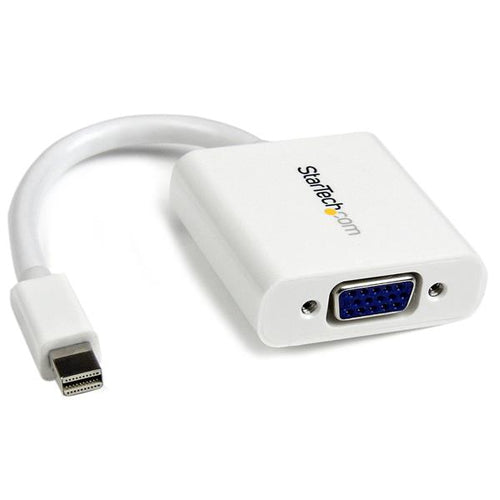 StarTech.com Mini DisplayPort to VGA Adapter - Active Mini DP to VGA Converter - 1080p Video - mDP or Thunderbolt 1/2 Mac/PC to VGA Monitor/Projector/Display - mDP 1.2 to VGA Dongle - White