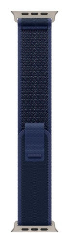 Apple 49mm Blue Trail Loop - M/L - Natural Titanium Finish