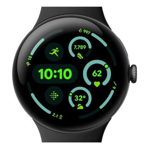 Google Pixel Watch 3 AMOLED 45 mm Digital Touchscreen Black Wi-Fi GPS (satellite)