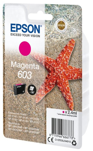 Epson C13T03U34010/603 Ink cartridge magenta, 130 pages 2,4ml for Epson XP 2100