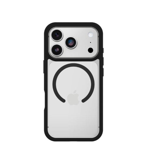OtterBox React MagSafe Series for Apple iPhone 17 Pro, Black Crystal, transparent/black