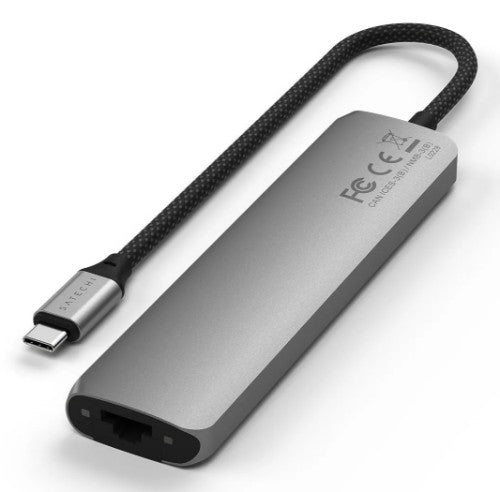 Satechi ST-P7SM interface hub USB Type-C 10000 Mbit/s Grey