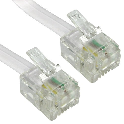 Cables Direct 3m RJ-11/RJ-11 White