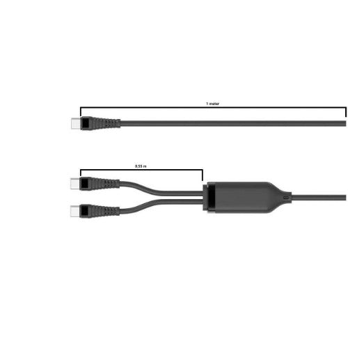 Microconnect MC-2XUSBC-100W USB cable USB 2.0 1 m USB C Black