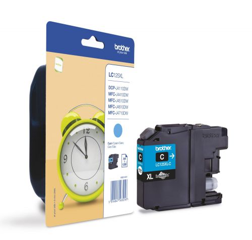 Brother LC-125XLC Ink cartridge cyan, 1.2K pages ISO/IEC 24711 8ml for Brother MFC-J 4510/6920