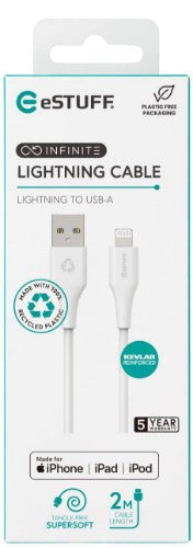 eSTUFF ES601270 lightning cable 2 m White