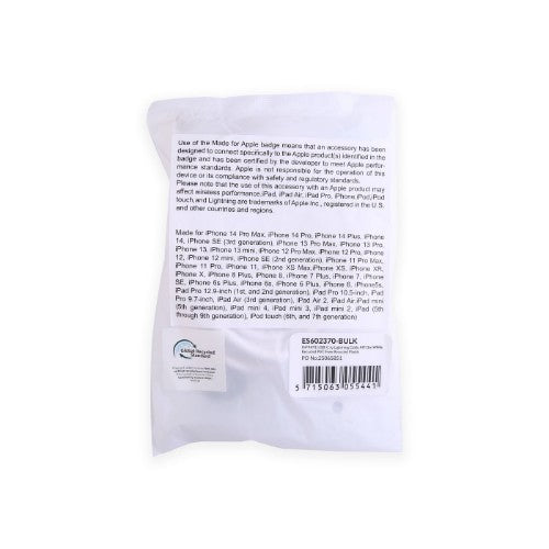 eSTUFF ES602370-BULK lightning cable 3 m White