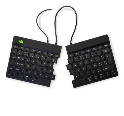 R-Go Tools Ergonomic keyboard R-Go Split Break v2 with break software, ergonomic split keyboard, AZERTY (BE), Wired, black