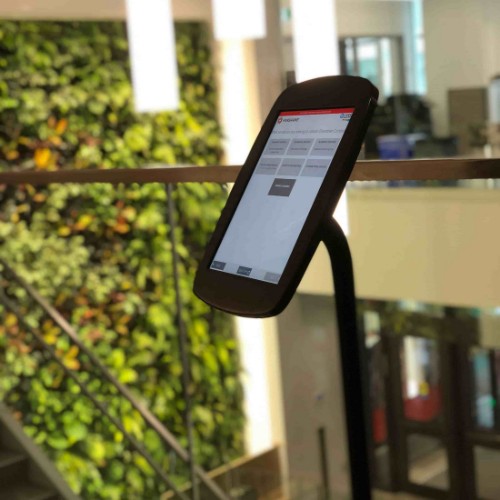 Bouncepad Original Floorstanding Slim (inc USB Cable) | Apple iPad 10th Gen 10.9 (2022) | White | Covered Front Camera and Home Button