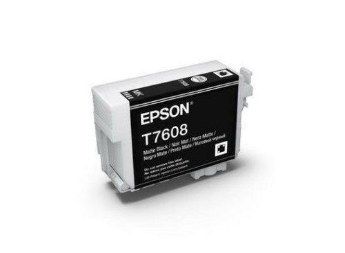 Epson C13T76084N10/T7608 Ink cartridge black matt, 1.1K pages 25.9ml for Epson SC-P 600