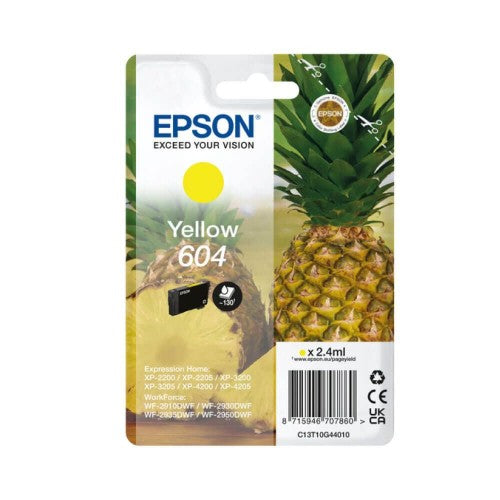 Epson C13T10G44010/604 Ink cartridge yellow, 130 pages 2,4ml for Epson XP-2200