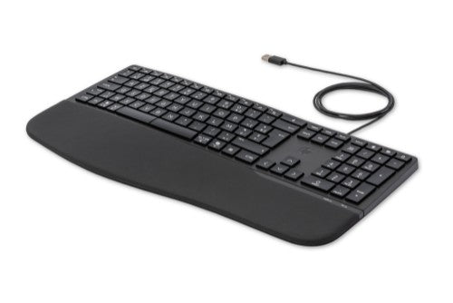 HP 480 Comfort Wired keyboard Home USB AZERTY Belgian Black