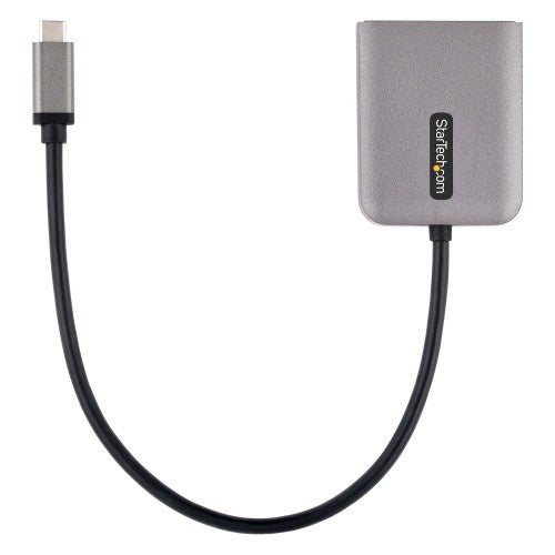 StarTech.com USB-C to Dual Displayport 1.4 Adapter, USB Type-C Multi-Monitor MST Hub, Dual 5K 60Hz DP Laptop Display Extender / Splitter, HDR, Extra-Long Built-In Cable - Windows Only