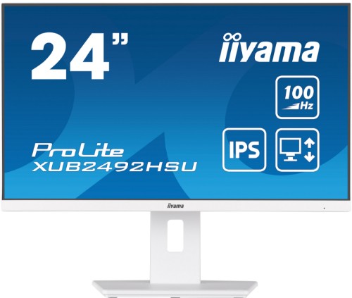iiyama 24” IPS technology panel with 150mm height adjustable stand and 100Hz refresh rate