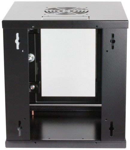 Intellinet 10" Network Cabinet - Wall Mount (Standard), 6U, 300mm Deep, Black, Assembled, Max 60kg, Suitable also for use on desk or floor, Usable Depth 265mm, Metal & Glass Door, Back Panel,Removeable Sides,Parts for wall install (eg screws/rawl plugs) n