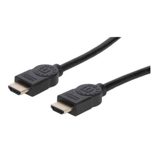Manhattan HDMI 4K@60Hz Cable with Ethernet, 1m, Certified, Suitable for ALL 4K & 1080p/HD uses - when upgrading now or have it ready for when you need it, Male to Male, Black, Ultra HD 4k x 2k, Lifetime Warranty, Premium High Speed, Equivalent to HDMM1MP