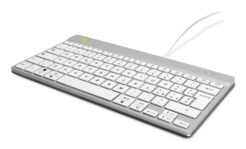 R-Go Tools Ergonomic keyboard R-Go Compact Break, compact keyboard with break software, QWERTY (IT), wired, white