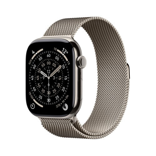 Apple Watch Series 11 GPS + Cellular 46mm Natural Titanium Case with Natural Milanese Loop - M/L