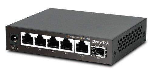 DrayTek VSQ60X-K network switch Unmanaged L2 2.5G Ethernet (100/1000/2500) Black