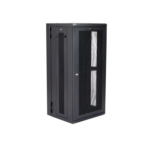 StarTech.com 4-Post 26U Wall Mount Network Cabinet with 1U Shelf, 19" Hinged Wall-Mounted Server Rack for Data / AV / Electronics / Computer Equipment, Flexible Vented Rack Enclosure