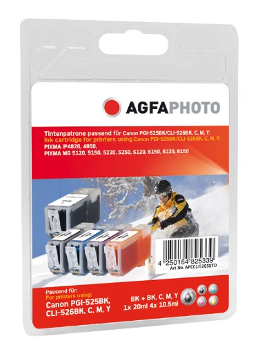 AgfaPhoto APCCLI526SETD ink cartridge Black, Cyan, Magenta, Yellow 5 pc(s)