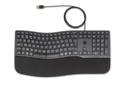 HP 480 Comfort Wired keyboard Home USB AZERTY Belgian Black