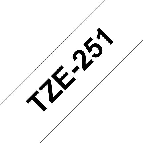 Brother TZE-251 DirectLabel black on white Laminat 24mm x 8m for Brother P-Touch TZ 3.5-24mm/HSE/36mm/6-24mm/6-36mm