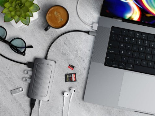 Satechi ST-U4MA3M laptop dock/port replicator USB Type-C Grey