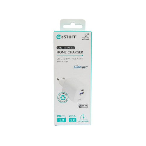 eSTUFF ES637065 mobile device charger Universal White AC Indoor