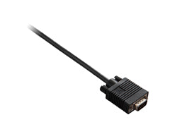 V7 Black Video Cable VGA Male to VGA Male 2m 6.6ft