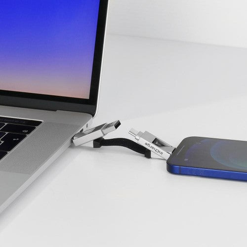 Rolling Square inCharge 6 USB cable USB C Micro-USB A White