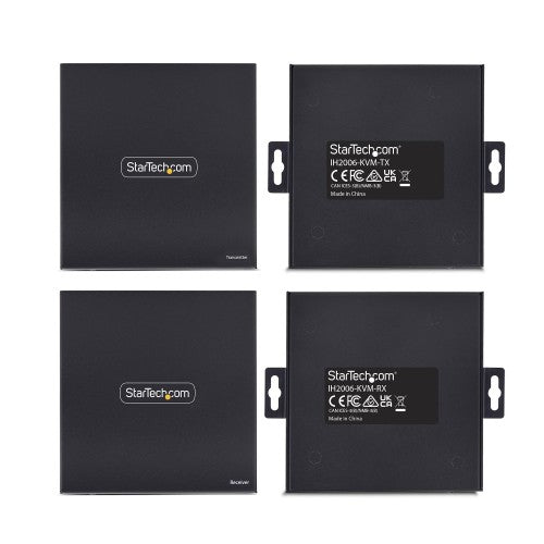 StarTech.com HDMI KVM Extender Over IP Network, 4K 60Hz, Driverless, HDMI and USB Over Ethernet/CAT6, AVoIP, Transmitter and Receiver Kit, Includes Mounting Kits