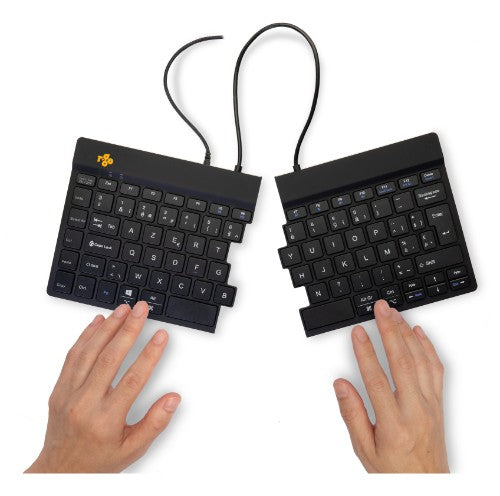 R-Go Tools Ergonomic keyboard R-Go Split Break v2 with break software, ergonomic split keyboard, AZERTY (BE), Wired, black