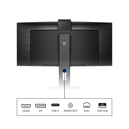 Philips P Line 346P1CRH/00 LED display 86.4 cm (34") 3440 x 1440 pixels UltraWide Quad HD Black