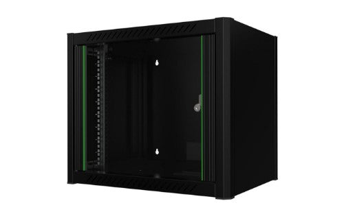 Lanview RWM09U45BL rack cabinet 9U Wall mounted rack Black