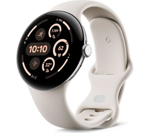 Google Pixel Watch 3 AMOLED 45 mm Digital Touchscreen 4G Silver Wi-Fi GPS (satellite)