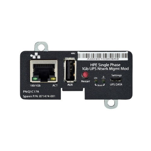 HPE Single Phase 1Gb UPS Network Management Module