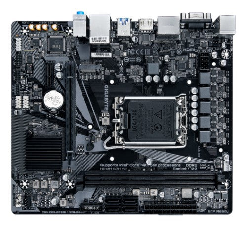 GIGABYTE H610M S2H V2 Motherboard - Supports Intel Core 14th CPUs, 4+1+1 Hybrid Phases Digital VRM, up to 5600MHz DDR5, 1xPCIe 3.0 M.2, GbE LAN, USB 3.2 Gen 1