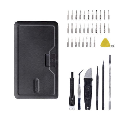 StarTech.com 40-Piece Computer Repair Toolkit for Laptop/PC/Electronics/Phone, 30-Bit Precision Screwdriver Set, Removable Lid with Magnetic Pad, Prying Tools