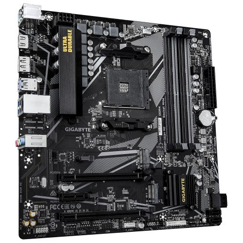 GIGABYTE B550M DS3H R2 Motherboard - AMD Ryzen 5000 CPUs, 5+3 Phases VRM, up to 4733MHz DDR4 (O.C.), 1xPCIe 4.0 + 1xPCIe 3.0 M.2, 1GbE LAN, USB 3.2 Gen 1