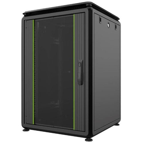 Lanview RDL16U66BL rack cabinet 16U Freestanding rack Black