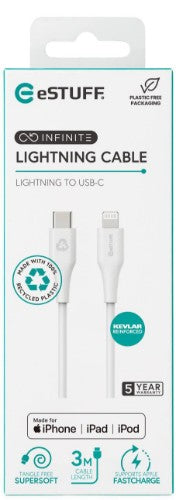 eSTUFF ES602370 lightning cable 3 m White