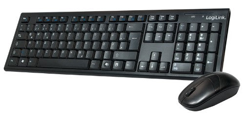 LogiLink ID0104 keyboard Mouse included Office RF Wireless QWERTZ Black