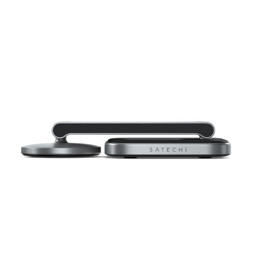 Satechi ST-Q21FM mobile device charger Headphones, Smartphone Grey USB Wireless charging Indoor