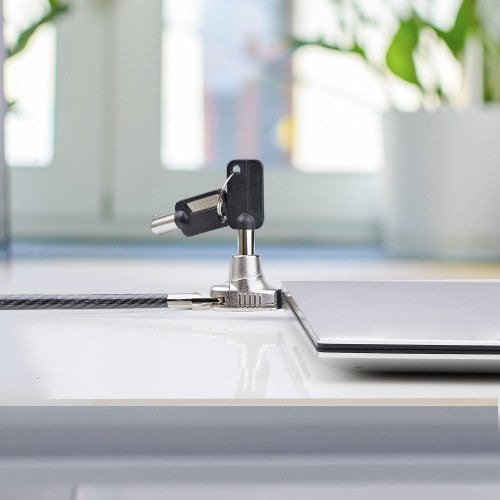 StarTech.com Slim Lock Noble Wedge® Slot Compatible, 5ft (1.5m) Locking Cable, Desk Anti-Theft Security For Laptop/Notebook, Cut-Resistant Steel Cable, Keyed Lock