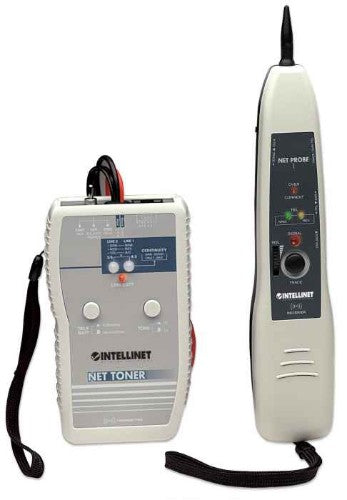 Intellinet Net Toner and Probe Kit, Tone Generator, Tests datacom, telecom, security, video, and audio networks, Two position switch for single or multi-tone signal, Carry pouch