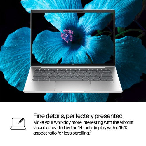 HP ProBook 4 G1i 14 inch Notebook AI PC Wolf Pro Security Edition Intel Core Ultra 5 225H Laptop 35.6 cm (14") WUXGA 16 GB DDR5-SDRAM 512 GB SSD Wi-Fi 7 (802.11be) Windows 11 Pro Silver