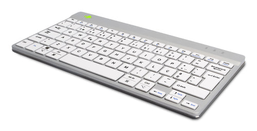 R-Go Tools Ergonomic keyboard R-Go Compact Break, compact keyboard with break software, QWERTY (PT), Bluetooth, white